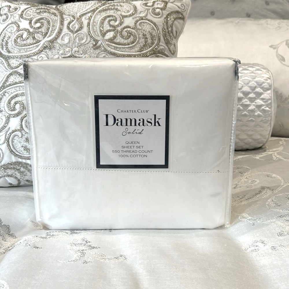 Charter Club - Damask Queen Set 550 Thread Count 100% Cotton